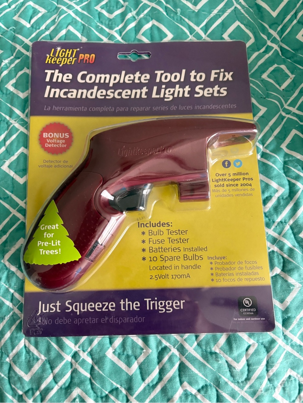 Incandescent Light Set Repair Tool - Burgundy
